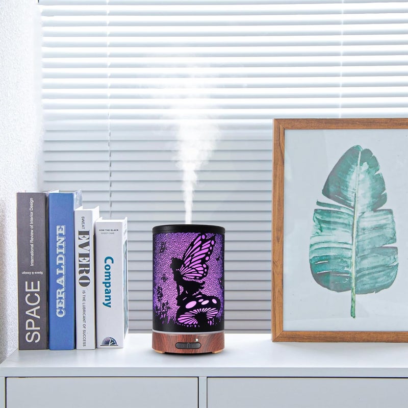 kobodon Essential Oil Diffuser, Ultrasonic Diffuser for Essential Oil, Cool Mist Humidifier Aromatherapy Diffuser with 7 Color Lighting Changing Modes, Waterless Auto Shut-Off for Home（Flower Fairy） - Image 5
